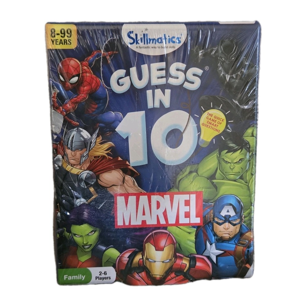 NEW Skillmatics Guess in 10 Marvel Card Game Family Trivia 2-6 Players Ages 8-99